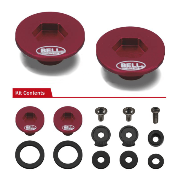 KIT DE MONTAGEM DO VISOR DE SINO KC7-RS7 VERMELHO BELL