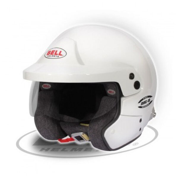 Capacete Bell MAG-10 branco ( Hans ) FIA 8859/SA2020